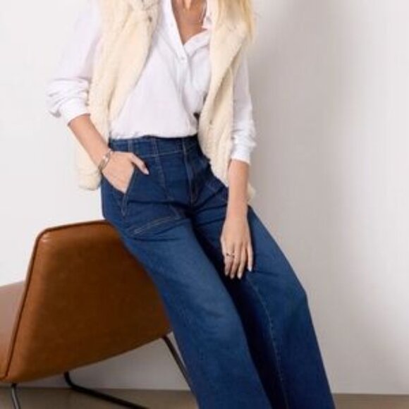 Kut From The Kloth Meg High Rise Wide Leg Jeans | Utility Patch Pockets | 14W - Picture 2 of 12